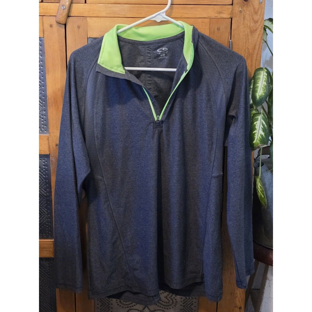 Champion Women's Breathable Gray Activewear Running Top Long Sleeve M